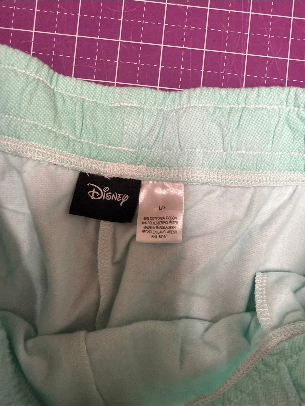 Disney Mint Tie-Dye Athletic Shorts with Character Graphic